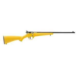 Yellow hunting rifle side view