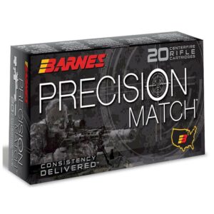 Barnes Precision Match rifle cartridges box