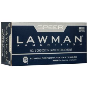 Speer Lawman ammunition box, 50 cartridges.