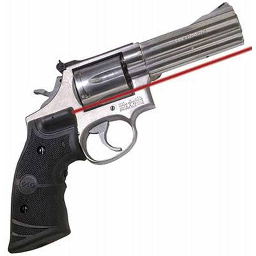 Stainless steel revolver with a laser sight