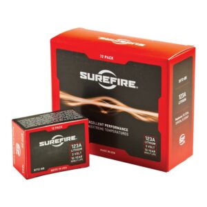 SureFire lithium batteries, 12 and 72 pack.