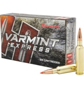 Hornady Varmint Express 6.5 Creedmoor ammunition box.