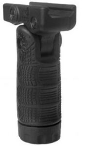 Black tactical vertical grip for firearms.