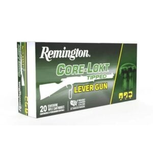 Remington Core-Lokt Tipped rifle ammunition box.