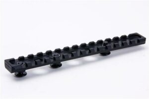 Black Picatinny rail for mounting accessories