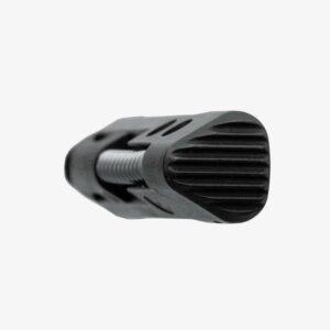 Black rubber buttpad for a firearm stock