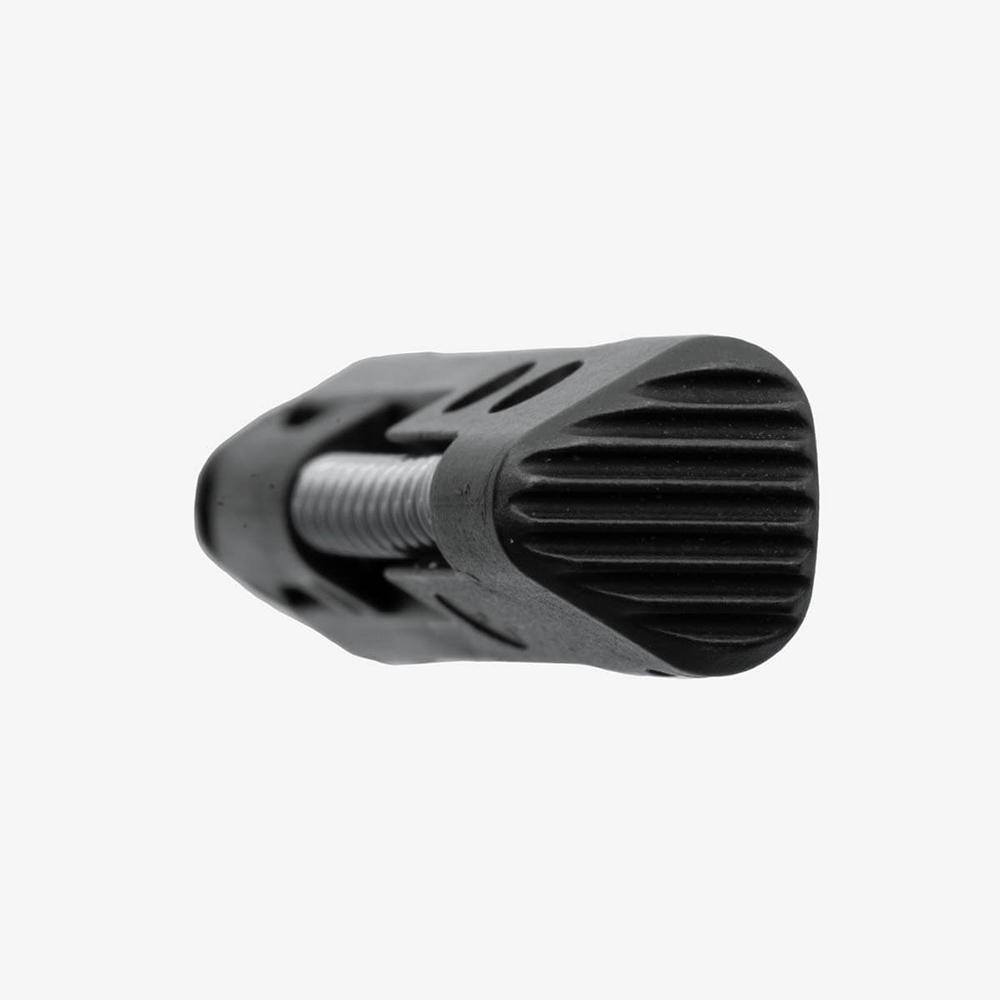 Black rubber buttpad for a firearm stock