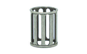 Metal roller bearing isolated on white background.