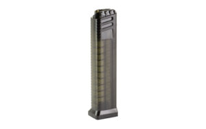 Black rifle magazine, vertical orientation