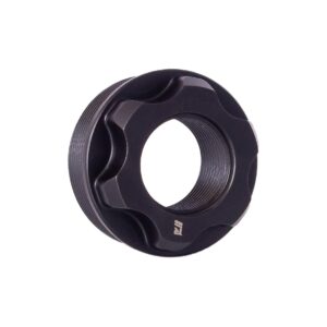 Black metal threaded ring component