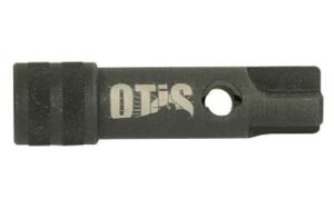 OTIS black firearm part with textured grip