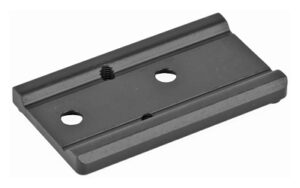 Metal mounting bracket with screw holes.