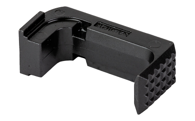 Black rifle magazine release lever