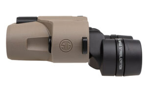 Compact tan and black rifle stabilizer device