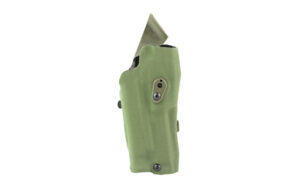 Green gun holster with belt attachment