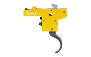 Yellow Timney trigger mechanism for rifles