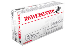 Winchester 44 Rem Mag ammunition box, 240 grain.