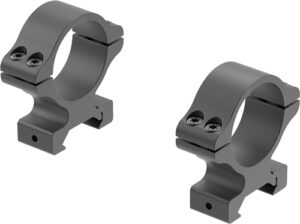 Black scope mounting rings for riflescopes