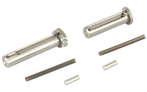 Metal captive pin set with springs for firearms