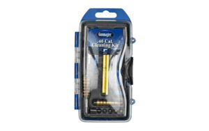 Gun cleaning kit in plastic packaging