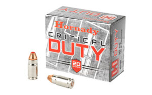 Hornady Critical Duty ammo box and bullets