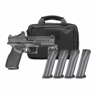 Handgun with case and extra magazines