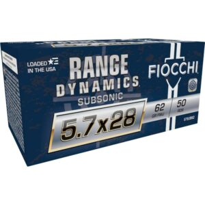 Fiocchi Range Dynamics 5.7x28mm ammunition box