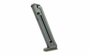 Gun magazine clip standing upright