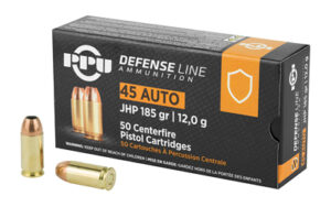 45 Auto ammunition box and cartridges