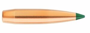 Copper bullet with green tip