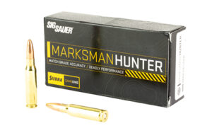 Sig Sauer Marksman Hunter ammunition box and bullets