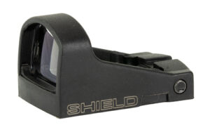Compact black reflex sight side view