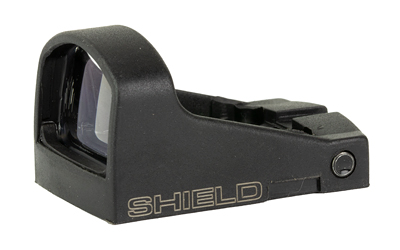 Compact black reflex sight side view