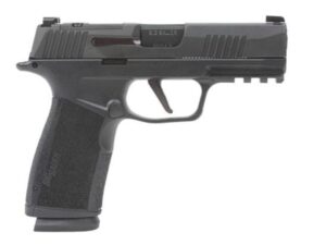 Black semi-automatic handgun side view