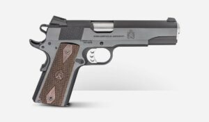 Springfield Armory handgun with wood grip