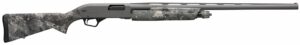 Camouflaged SXP shotgun side view with textured stock.