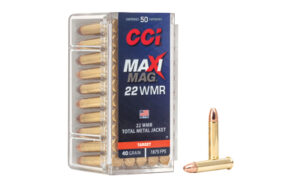 CCI Maxi Mag 22 WMR ammunition box