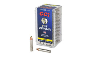 CCI VNT 22 WMR ammunition box and bullets