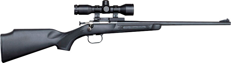 CRICKETT RIFLE G2 22LR BLUED/ - BLACK SYNTH W/SCOPE AND CASE