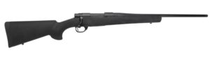Black hunting rifle with a long barrel