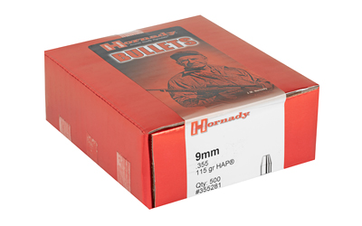 Hornady 9mm bullets box packaging