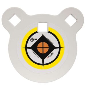 Target with bullseye and mounting holes.