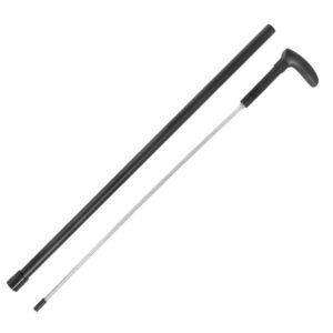Collapsible white cane for visually impaired individuals.