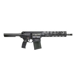 Black rifle on white background