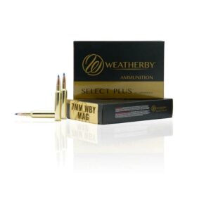 Weatherby Select Plus 7mm WBY MAG ammunition box.