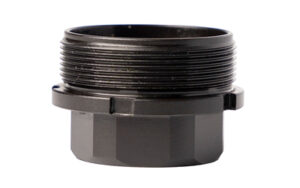 Black threaded industrial cap connector