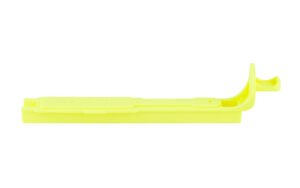 Yellow plastic tool for opening spray paint cans.