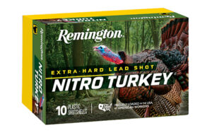 Remington Nitro Turkey Shotshells box with turkey graphic.
