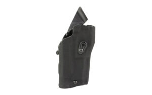 Black tactical gun holster, side view