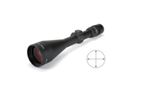 Black rifle scope with a crosshair view